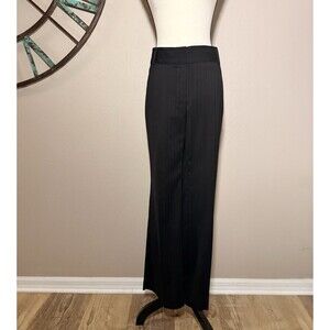 Calvin Klein Pants Women 12 NWT ($275) Black Pinstripe Wool